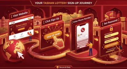 This image shows the sign up process of Tashan Lottery.